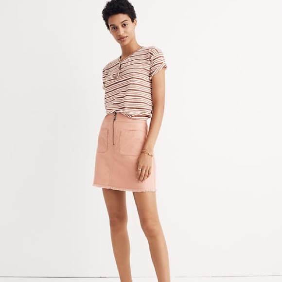 Madewell Dresses & Skirts - Madewell Blush A Line Zip Front Skirt